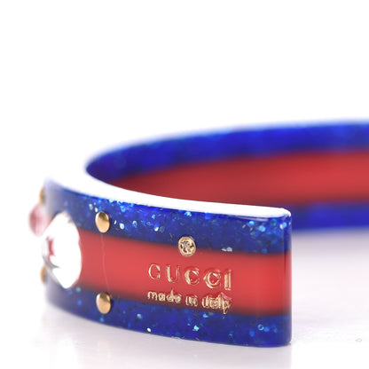 Gucci Crystal Web Cuff Blue Red 4 of 4