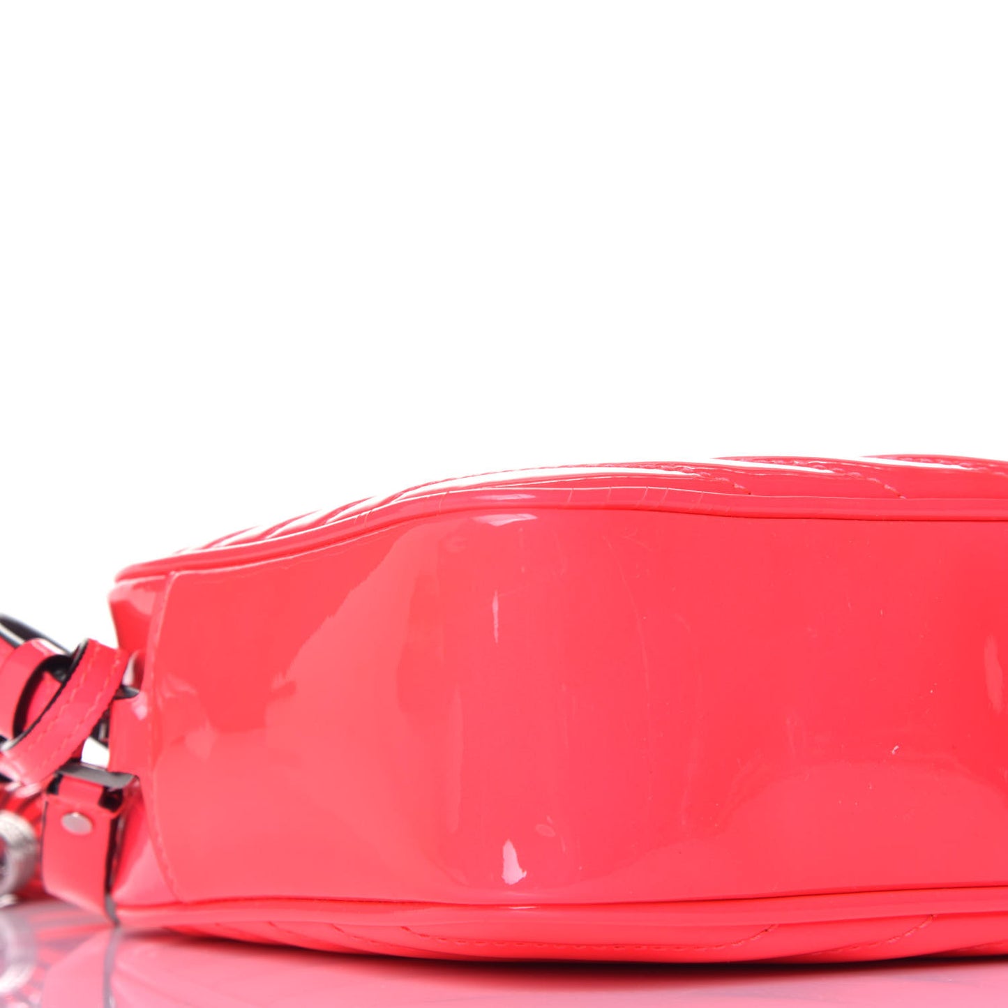Patent Calfskin Matelasse Monogram Lou Camera Bag Neon Pink