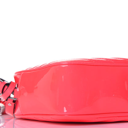 Saint Laurent Patent Calfskin Matelasse Monogram Lou Camera Bag Neon Pink 7 of 8