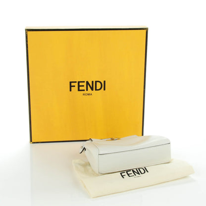 Fendi Shiny Nappa Micro Peekaboo Iconic Satchel White 5 of 8