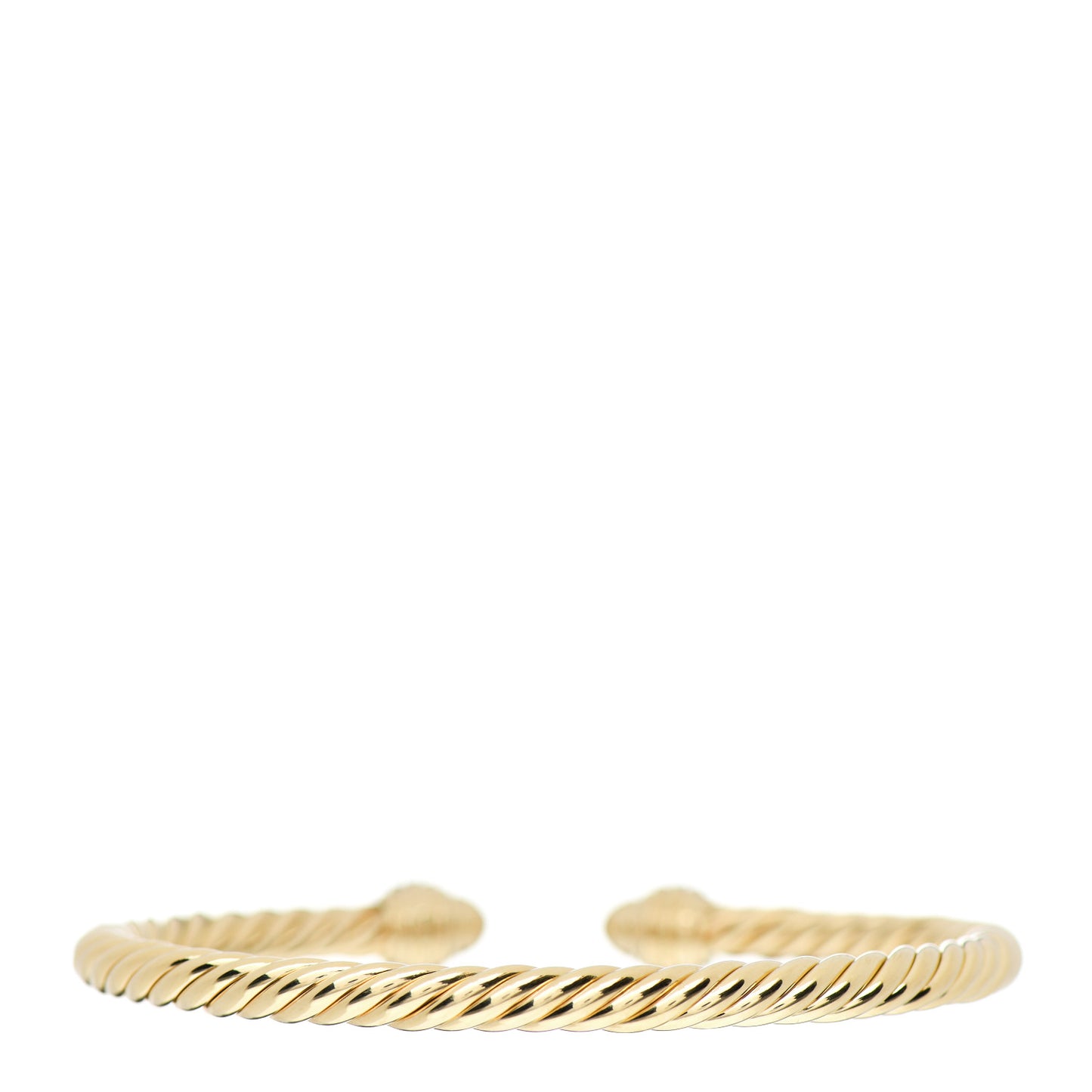 18K Yellow Gold Diamond 5mm Cable Classics Dome Bracelet