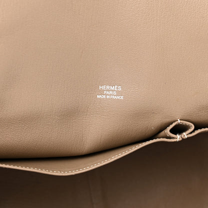 Hermes Taurillon Clemence Jypsiere 37 Etoupe 6 of 21