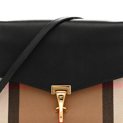 Burberry Derby Calfskin House Check Baby Macken Crossbody Bag Black 9 of 15