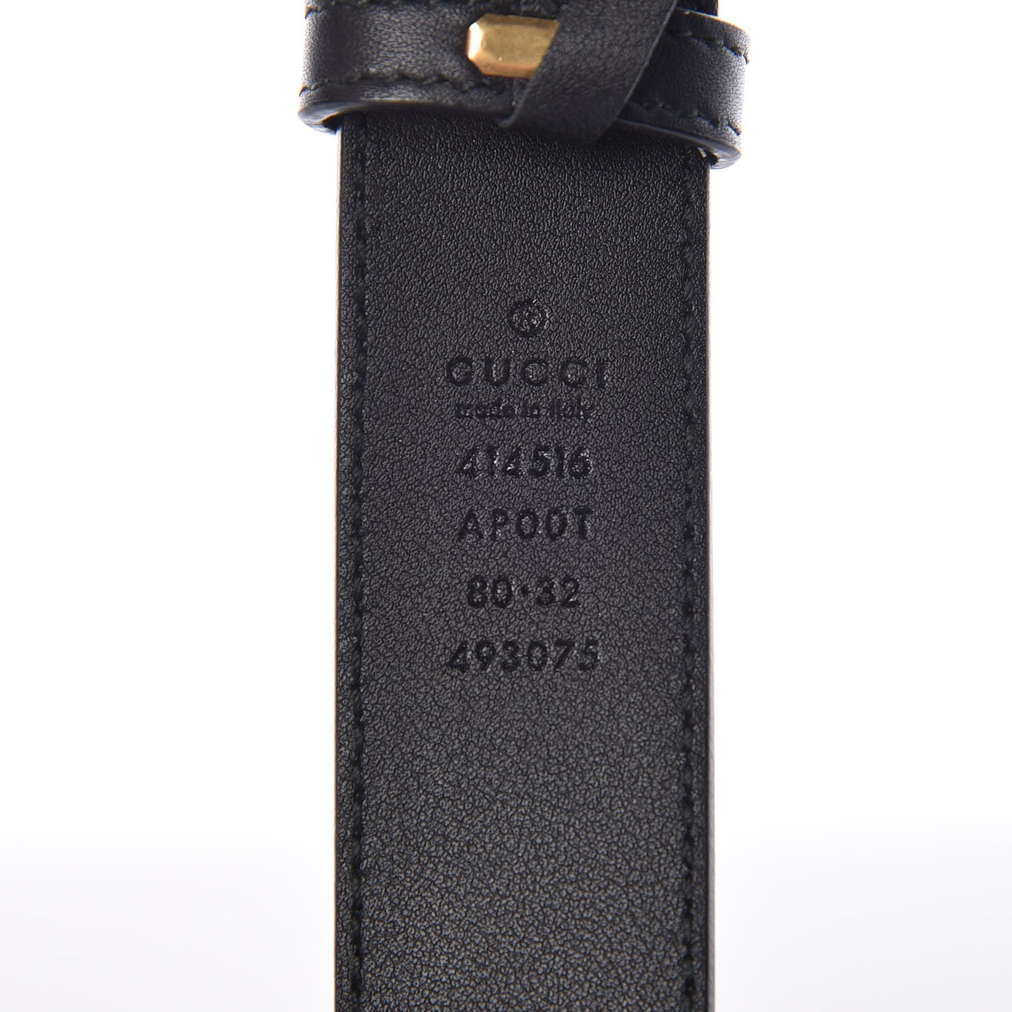 Calfskin Double G 30mm Belt 80 32 Black