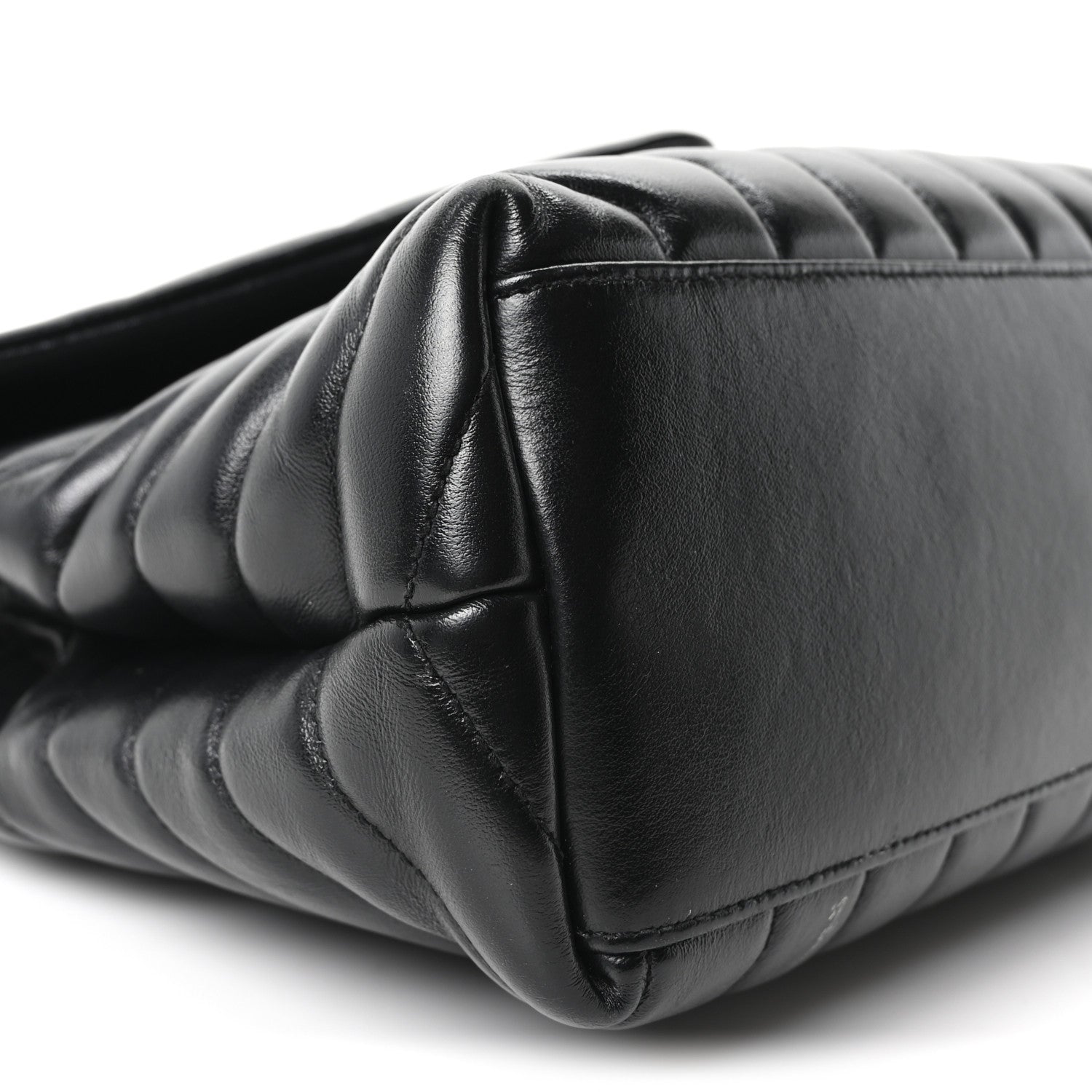 Saint Laurent Calfskin Y Quilted Monogram Monochrome Medium Loulou Chain Satchel Black 8 of 10
