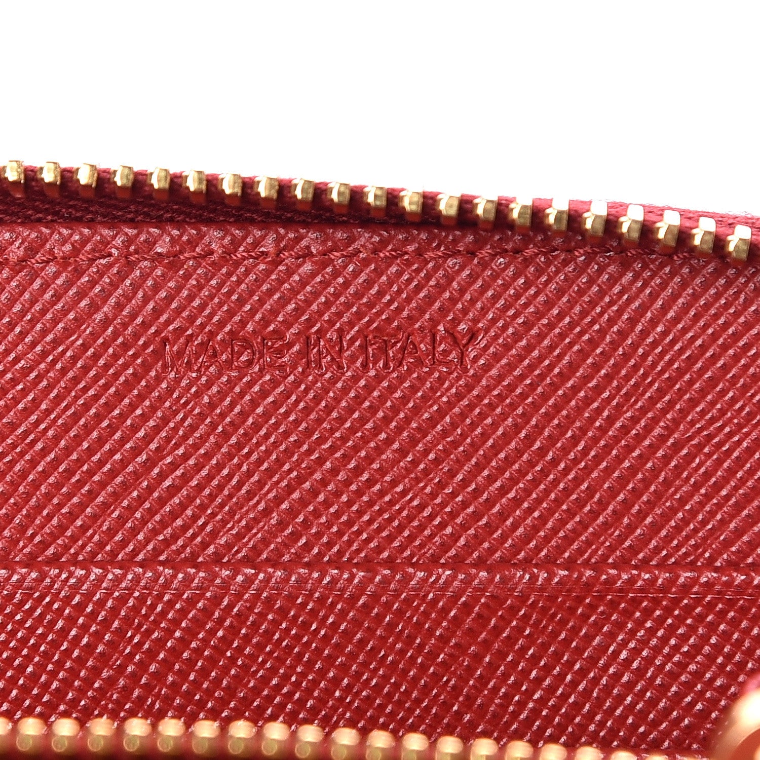 Prada Saffiano Fiocco Bow Zip Around Wallet Fuoco 7 of 10