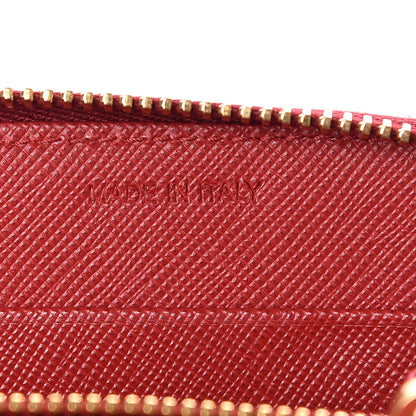 Prada Saffiano Fiocco Bow Zip Around Wallet Fuoco 7 of 10