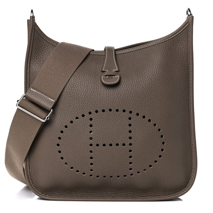 Hermes Taurillon Clemence Evelyne III PM Etoupe 1 of 11