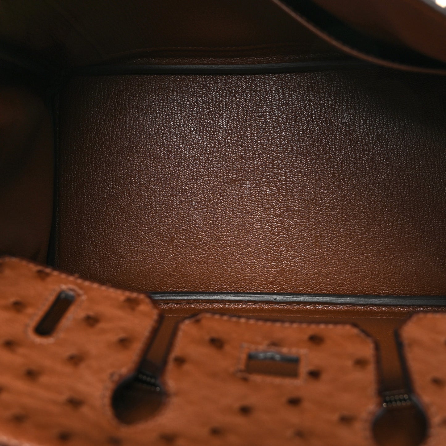 Ostrich Birkin 25 Noisette