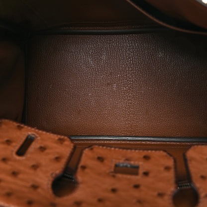 Hermes Ostrich Birkin 25 Noisette 5 of 13
