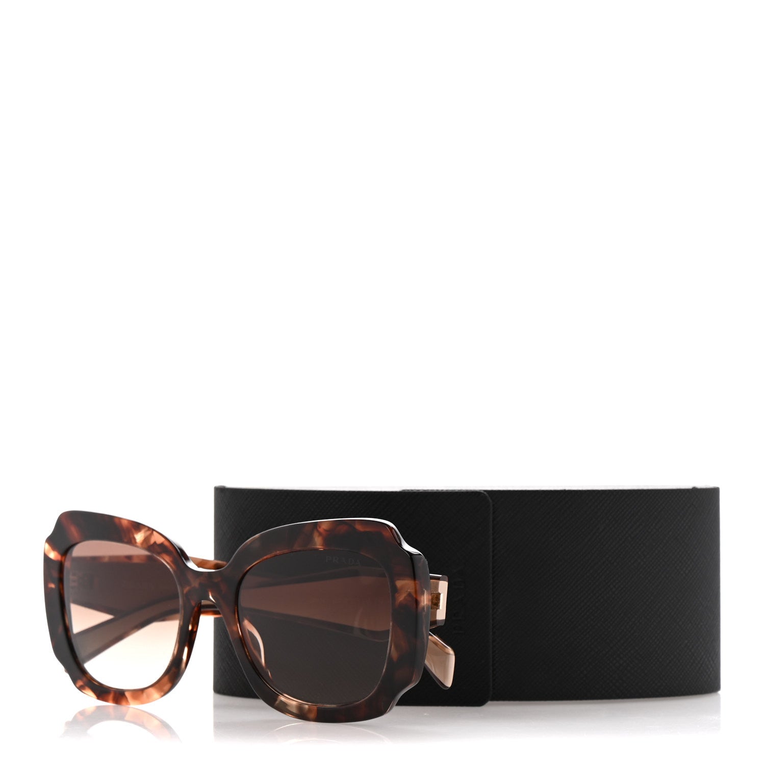 Prada Acetate Square Sunglasses SPR 16Y Havana Beige 8 of 8