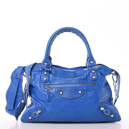 Balenciaga Agneau Giant 12 Silver Hardware Town Bleu Lazuli 4 of 19