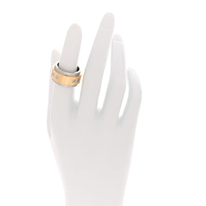 Cartier 18K Yellow Gold Stainless Steel 12mm Santos Ring 51 5.75 2 of 4