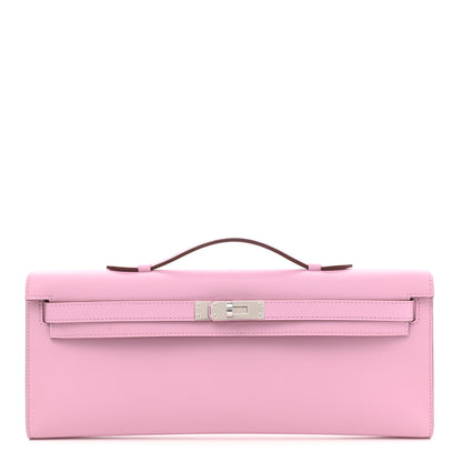 Hermes Swift Kelly Cut Clutch Pochette Mauve Sylvestre 1 of 8