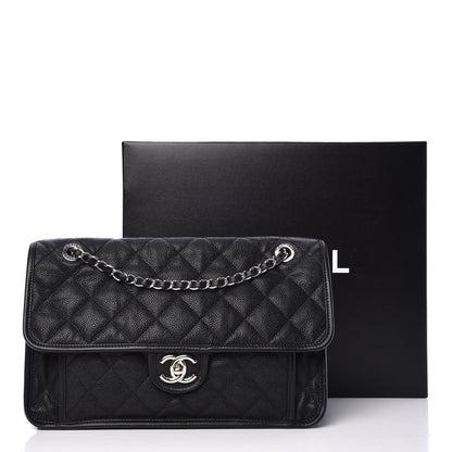 Chanel Caviar Quilted Large French Riviera Flap Black 10 of 10