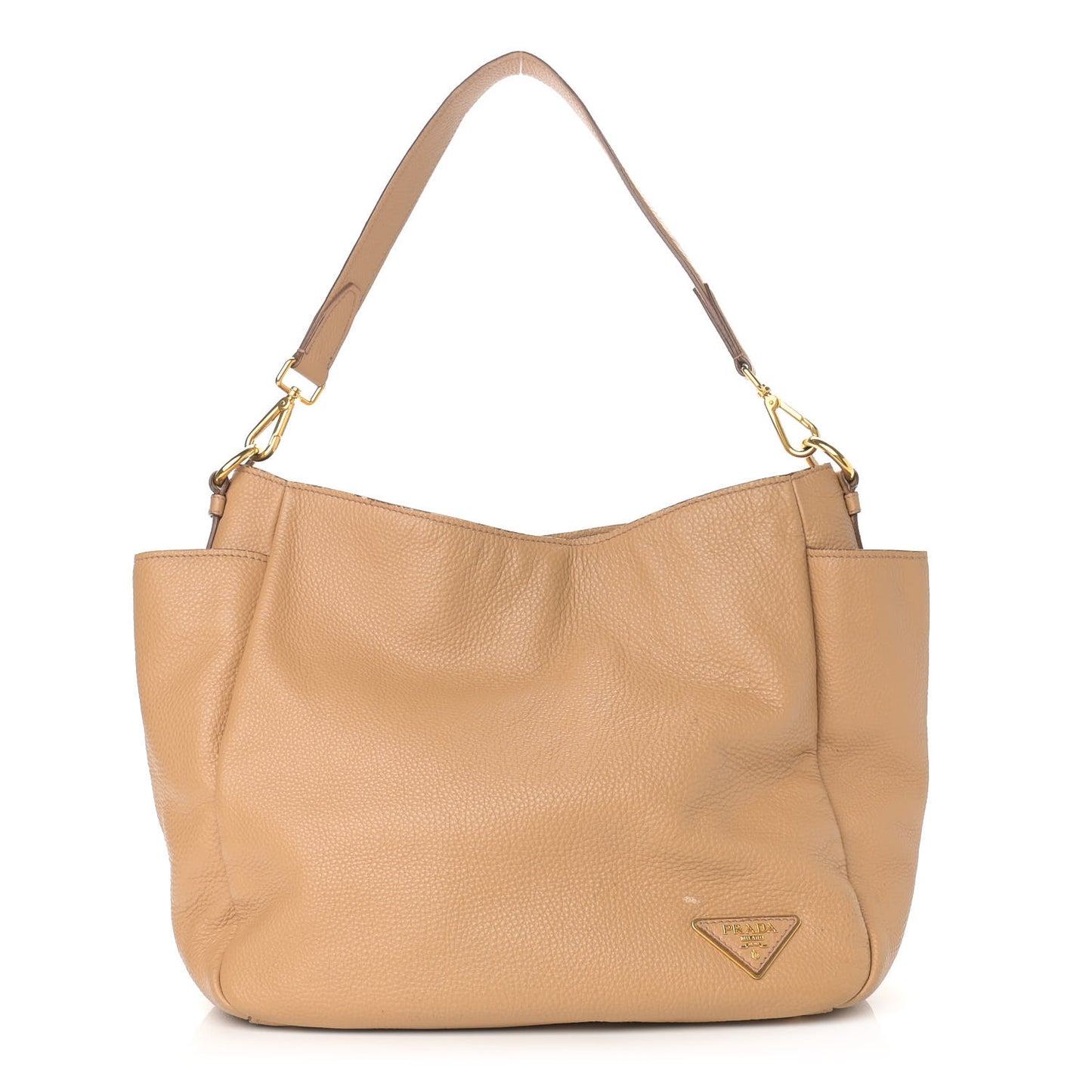 Vitello Daino Side Pocket Hobo Naturale