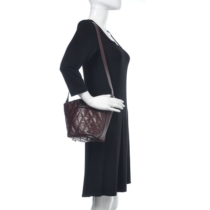 Givenchy Lambskin Quilted Mini GV Bucket Bag Aubergine 2 of 8