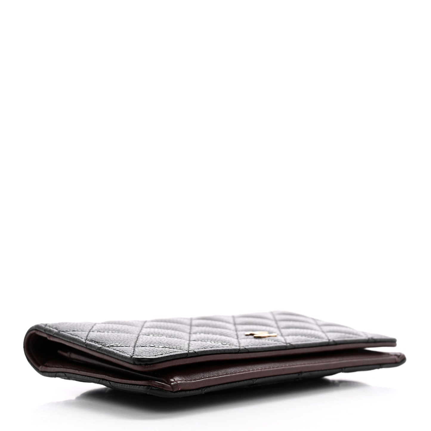 Caviar Quilted Yen Wallet Black