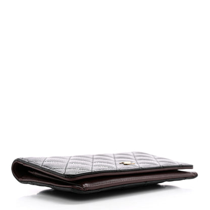 Chanel Caviar Quilted Yen Wallet Black 4 of 13
