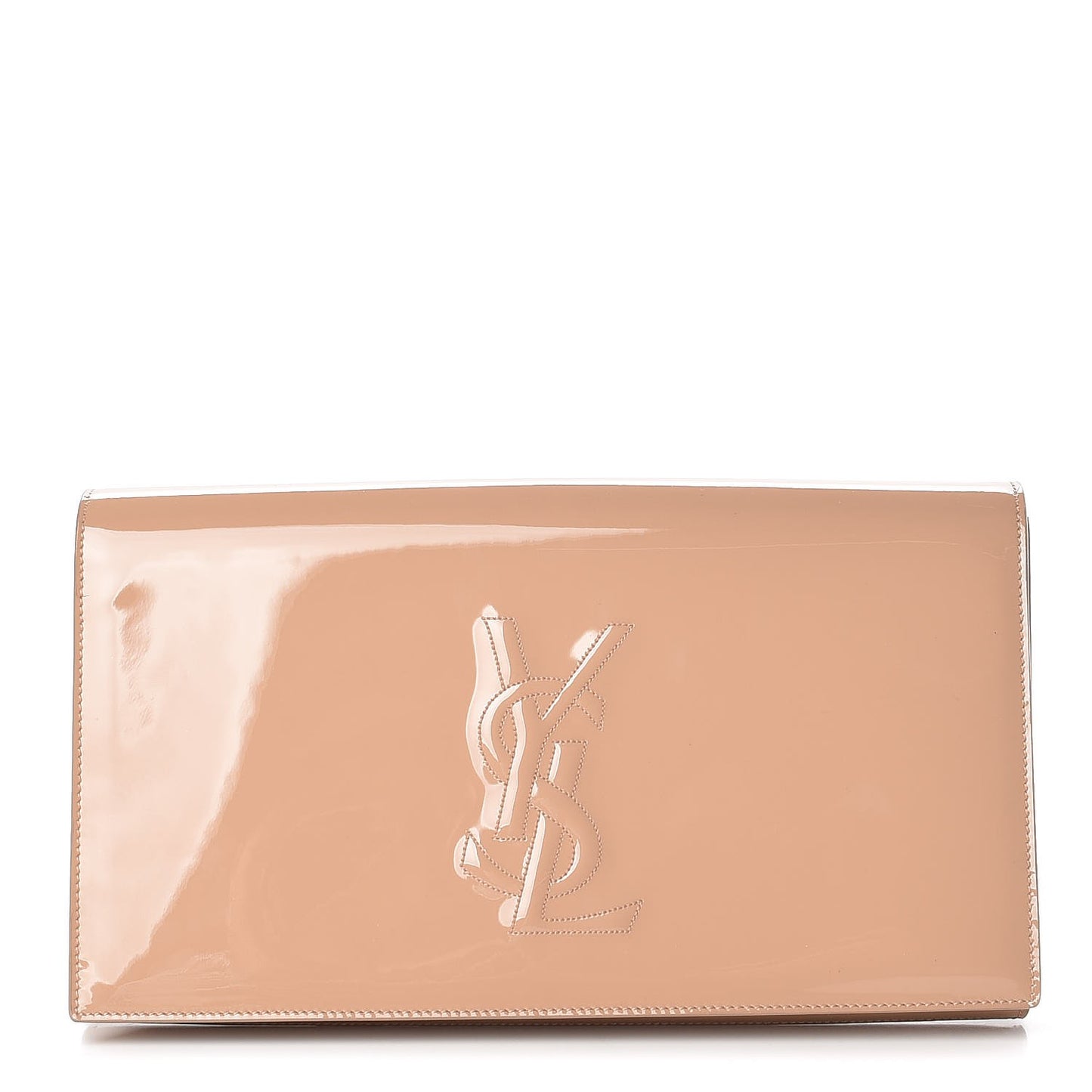 Patent Calfskin Monogram Large Belle De Jour Clutch Chair