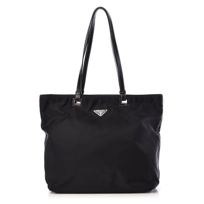 Prada Tessuto Nylon Soft Calf Tote Nero Black 1 of 11