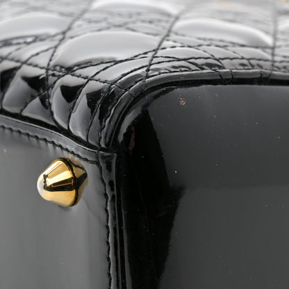 Christian Dior Patent Cannage Large Lady Dior Black 11 of 13