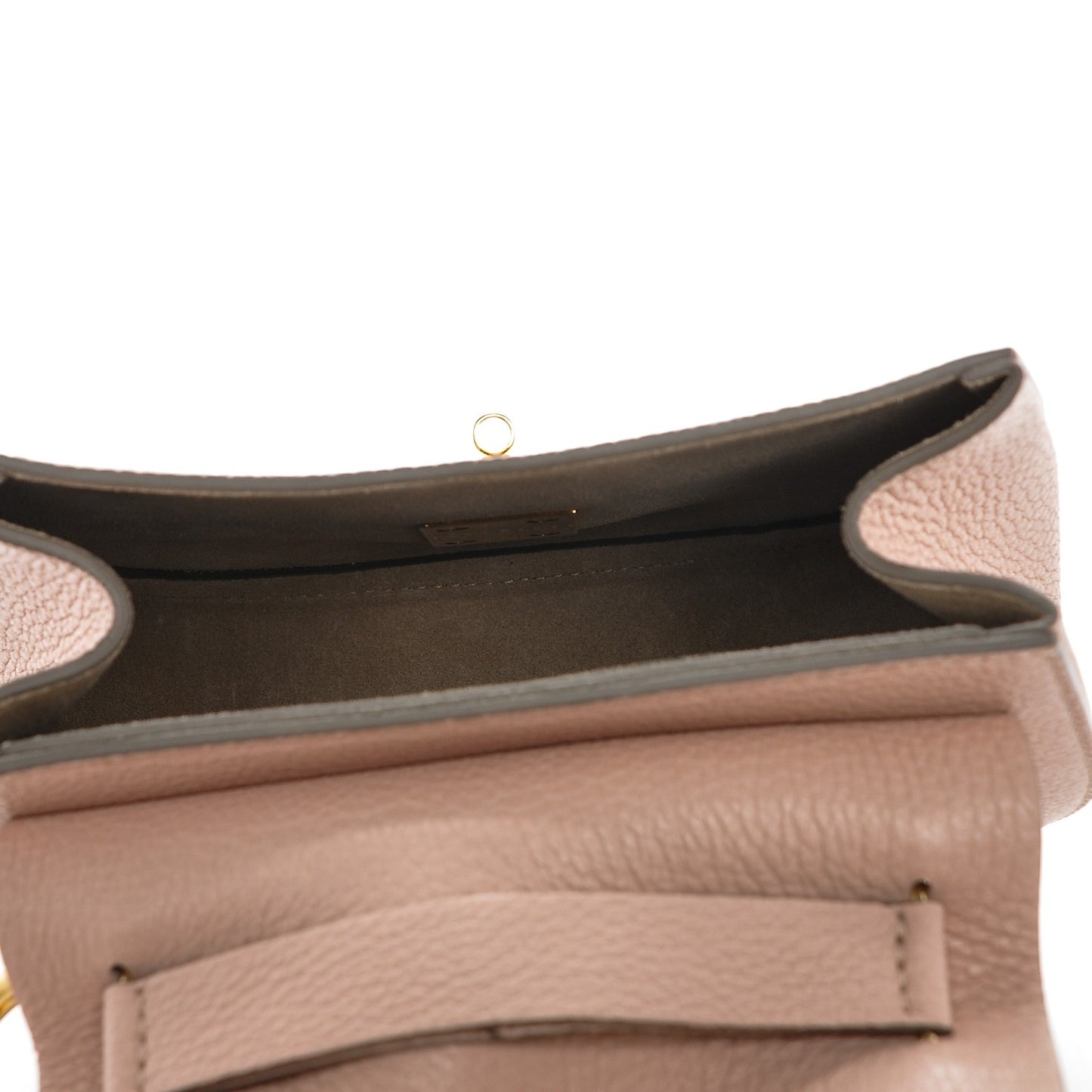Grained Lambskin Mini Drew Shoulder Bag Cement Pink