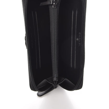 Chanel Calfskin Painted Chevron Embossed Small Boy Zip Wallet Black 5 of 8