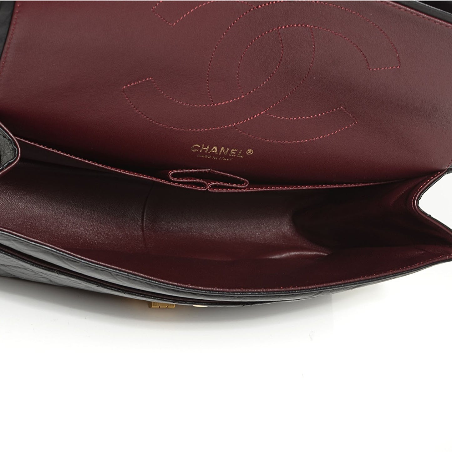 Aged Calfskin Quilted 2.55 Reissue 227 Flap Black