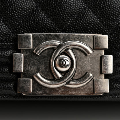 Chanel Caviar Quilted Medium Boy Flap Black 11 of 12