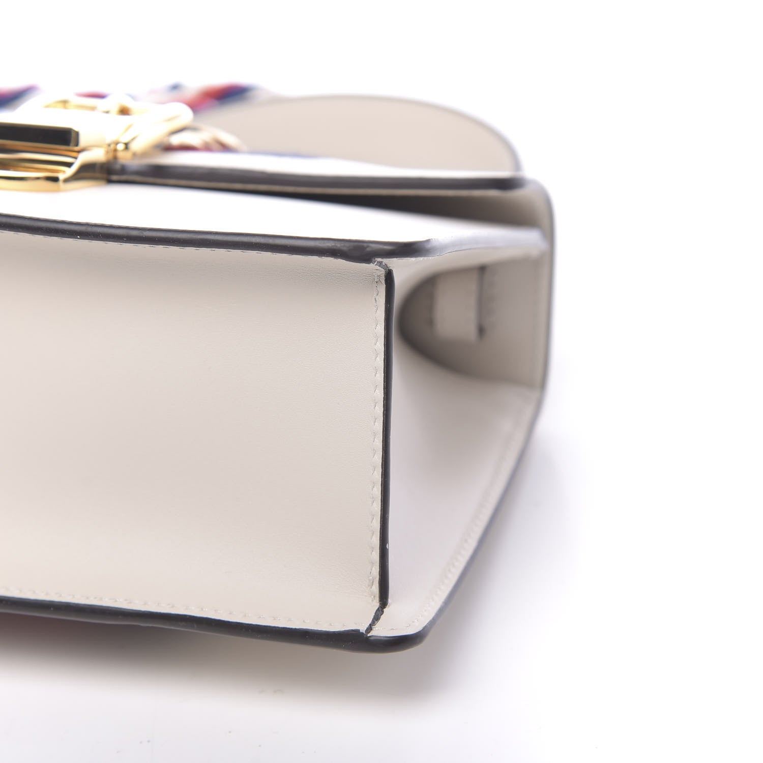 Gucci Calfskin Mini Sylvie Top Handle Bag White 10 of 12