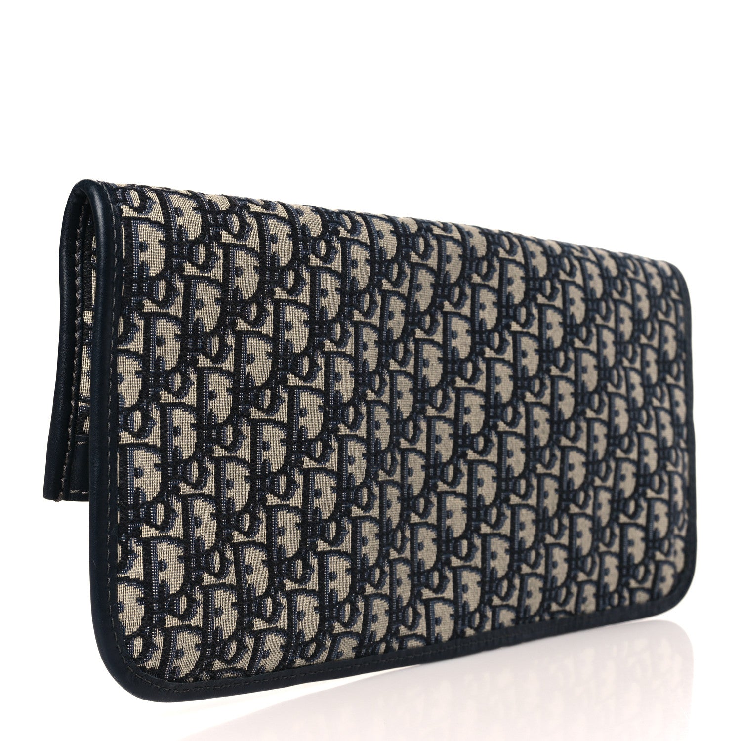 Christian Dior Oblique Fold Over Clutch Blue 4 of 8