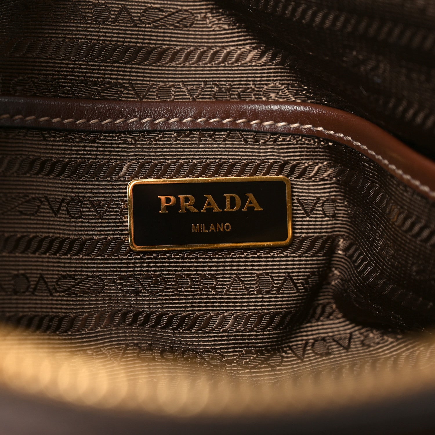 Prada Jacquard Logo Tote Corda Bruciato 6 of 9