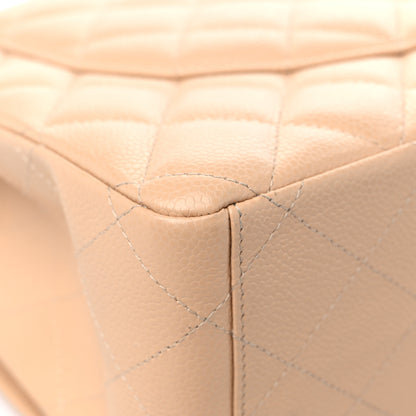 Chanel Caviar Quilted Maxi Double Flap Beige 10 of 14