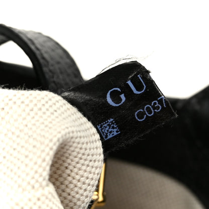 Gucci Jacquard Denim GG Monogram Small Jackie 1961 Hobo Black Ivory 8 of 11