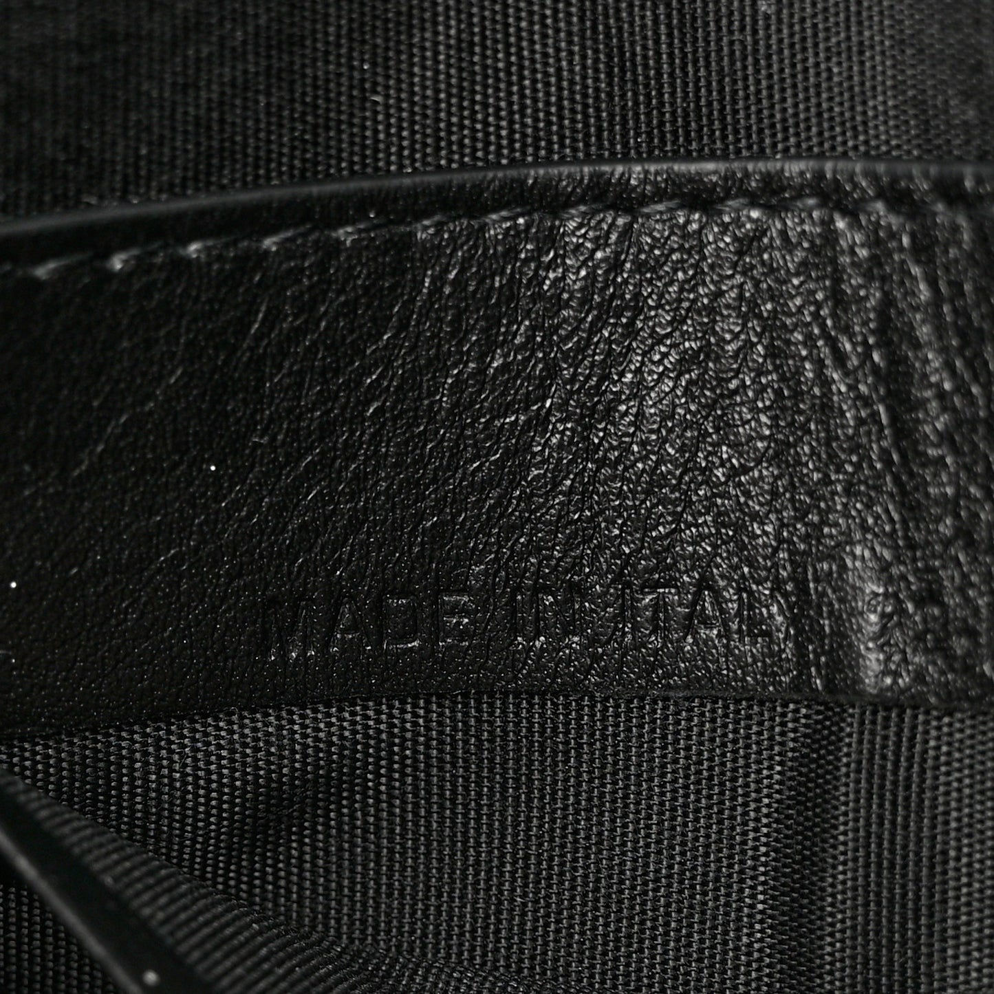 Calfskin Perforated Oblique Galaxy Pouch Black