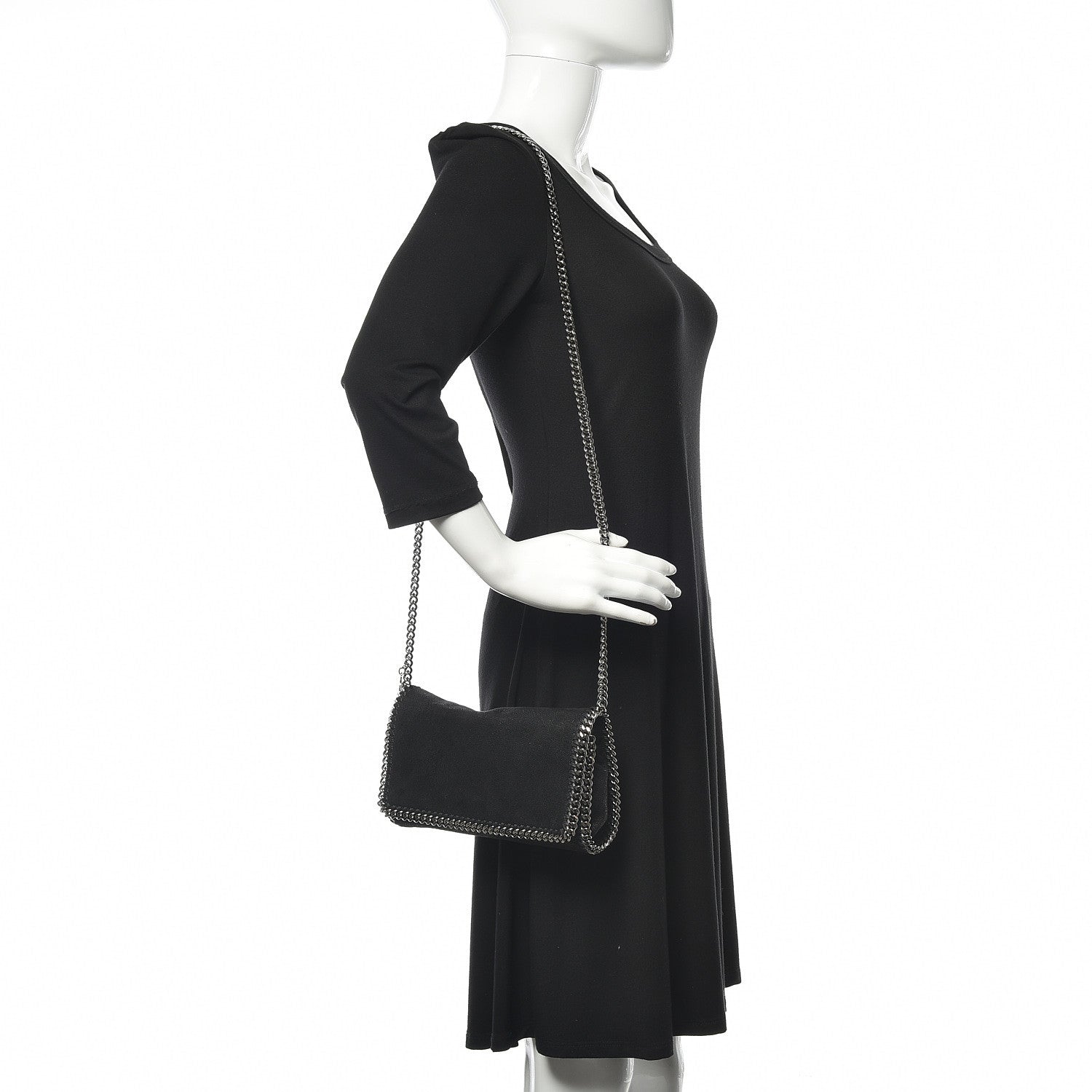 Stella McCartney Shaggy Deer Falabella Crossbody Bag Black 2 of 11
