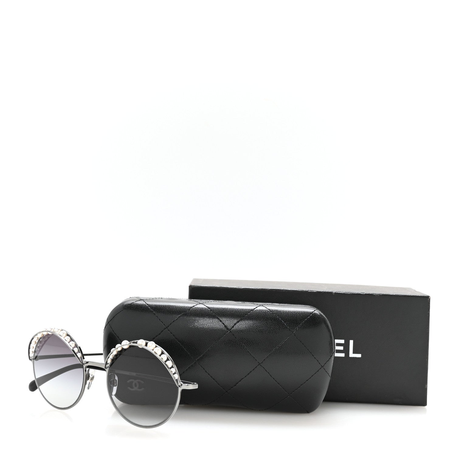 Chanel Pearl Round Sunglasses 4234-H Black 10 of 10