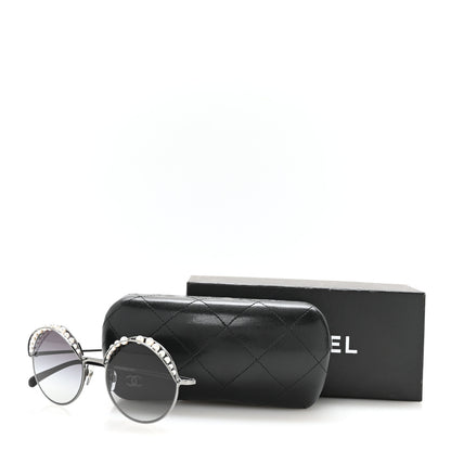 Chanel Pearl Round Sunglasses 4234-H Black 10 of 10