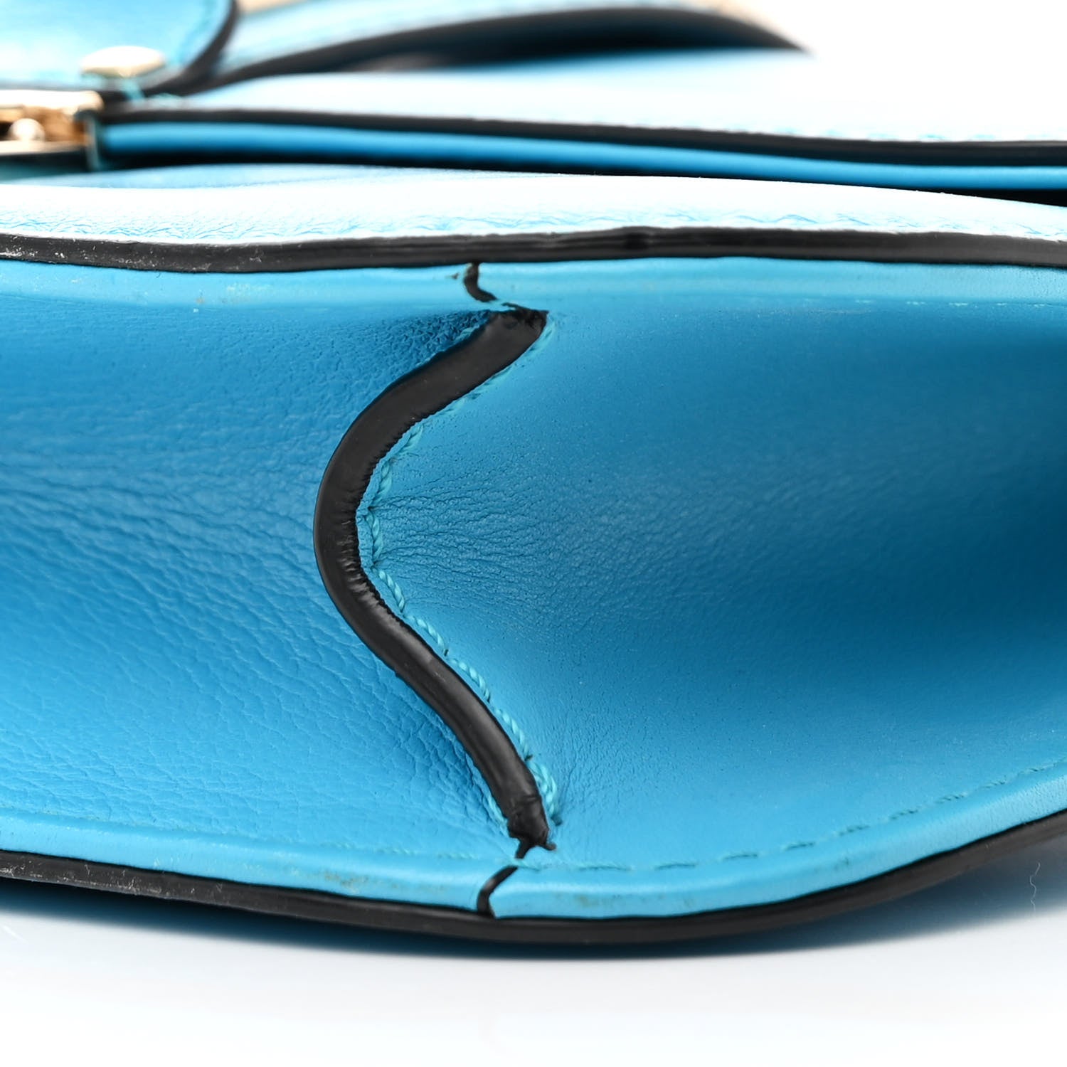 Valentino Garavani Vitello Medium Glam Lock Rockstud Flap Blue Fluo 10 of 17