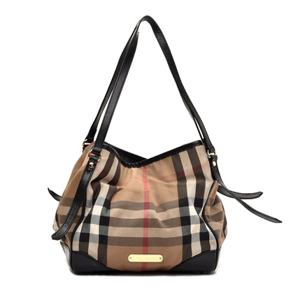 Burberry House Check Small Canterbury Tote Black 1 of 10