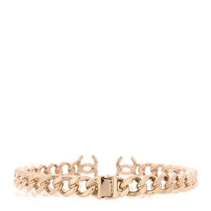 Chanel Metal CC Chain Link Choker Necklace M Gold 2 of 5
