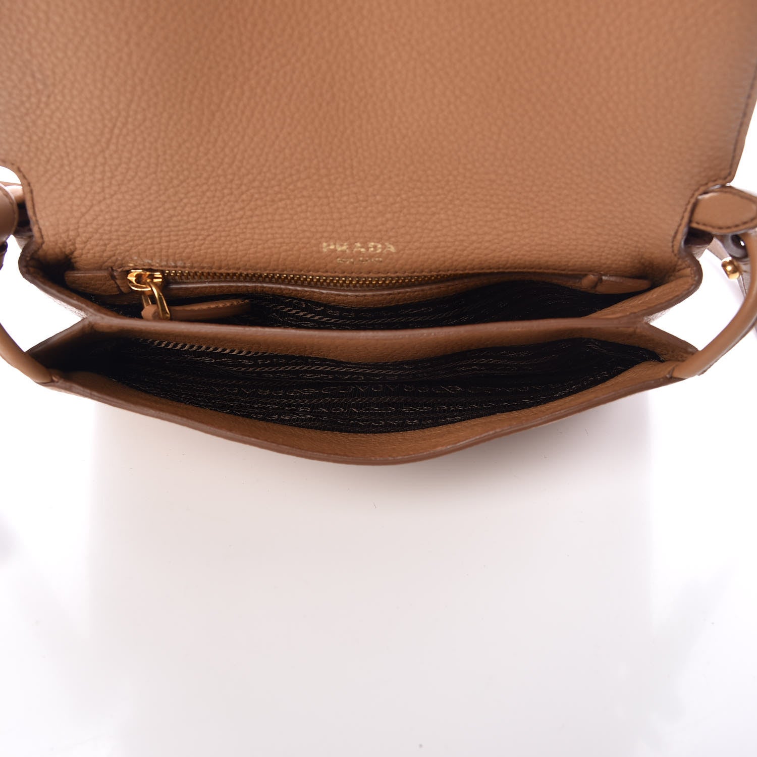 Prada Vitello Daino Crossbody Flap Caramel 6 of 16
