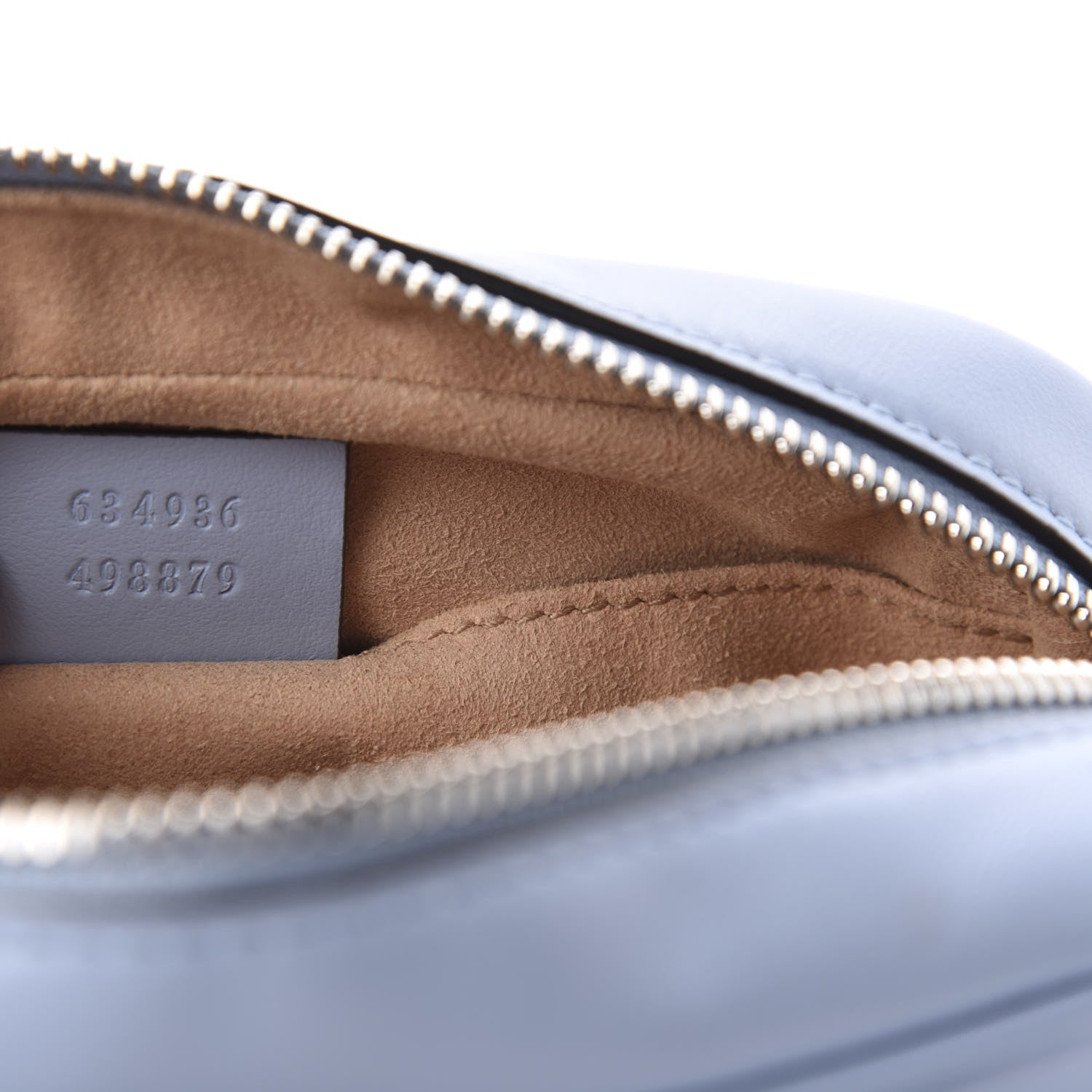 Gucci Calfskin Matelasse Mini GG Marmont Chain Shoulder Bag Porcelain Light Blue 9 of 11