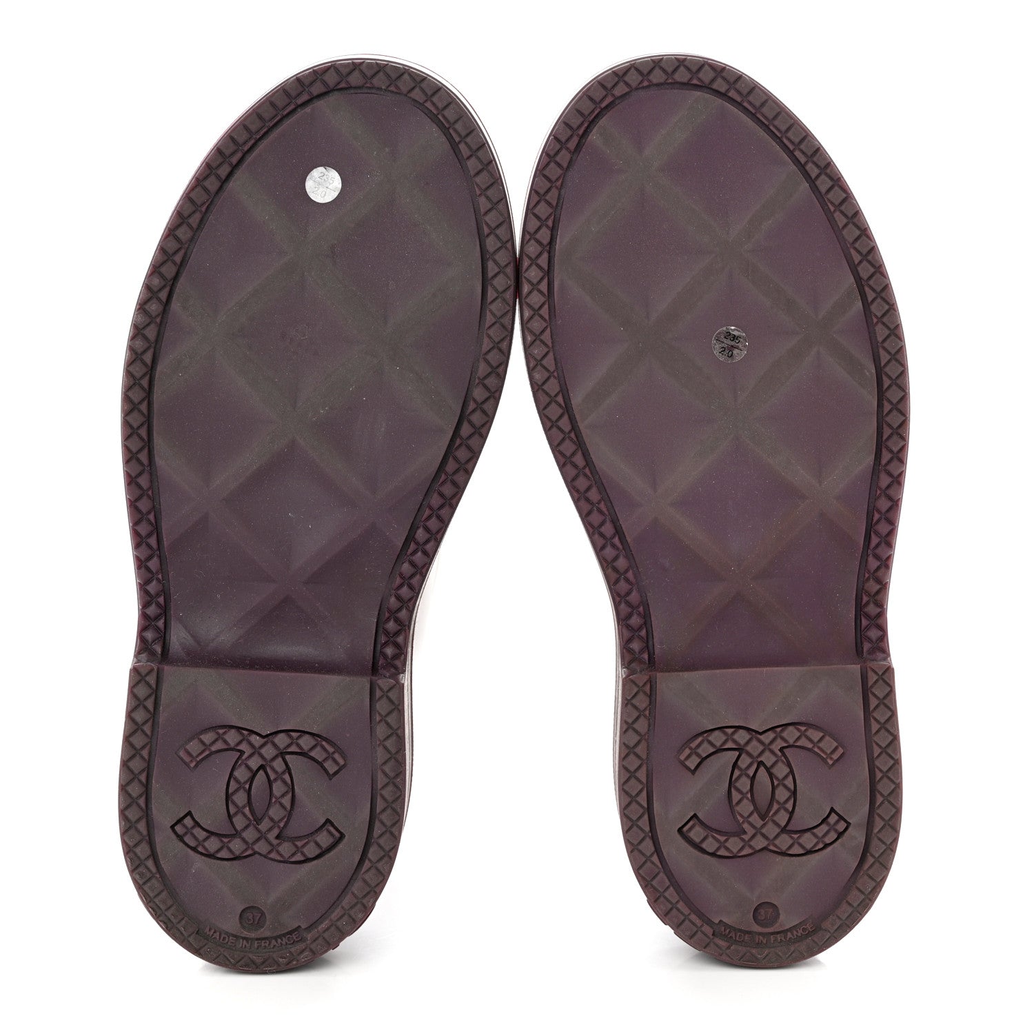 Chanel Caoutchouk CC High Boots 37 Dark Purple 5 of 7