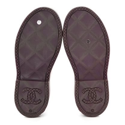 Chanel Caoutchouk CC High Boots 37 Dark Purple 5 of 7