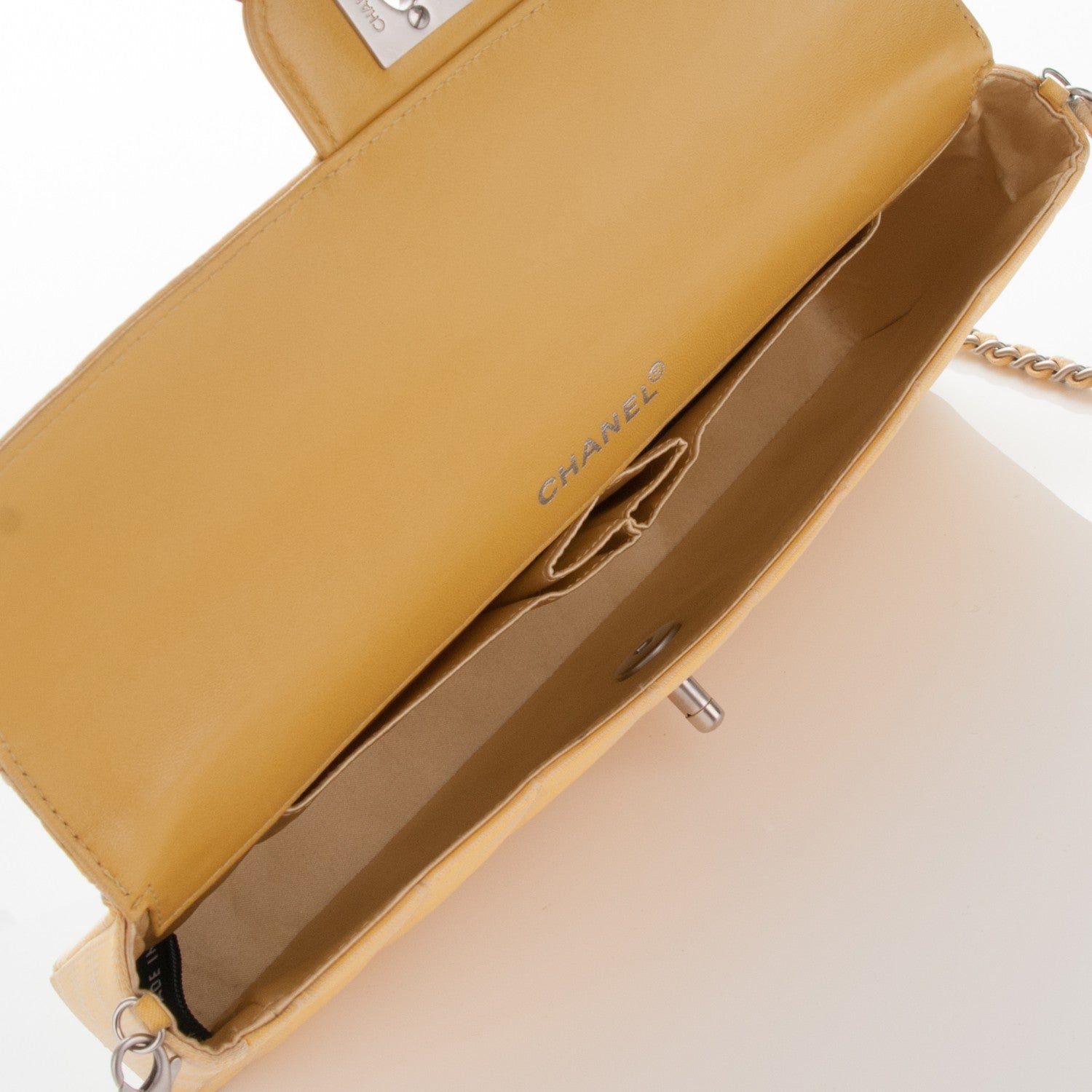 Chanel Nylon Quilted Travel East West Flap Yellow 5 of 8