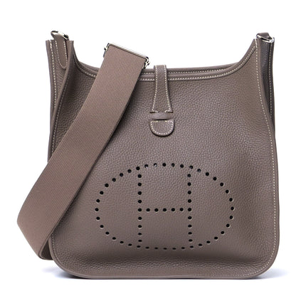 Hermes Taurillon Clemence Evelyne III PM Etoupe 1 of 5