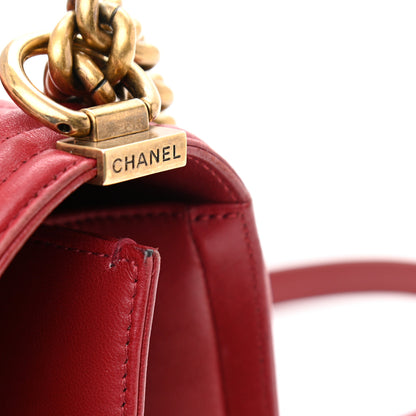 Chanel Calfskin Quilted Medium Boy Flap Red 11 of 16