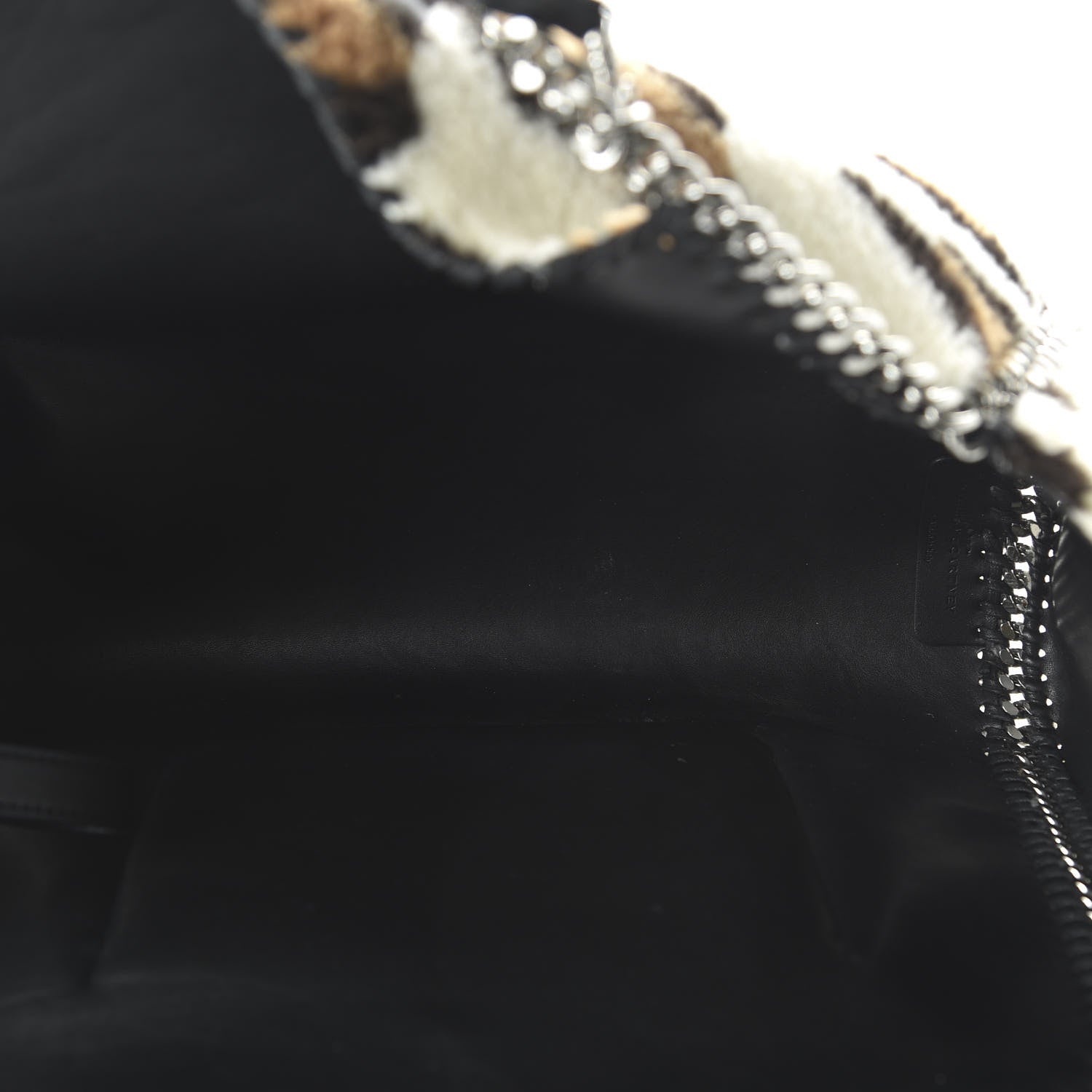 Stella McCartney Eco Alter Nappa Shearling Leopard Print Falabella Reversible Tote Black 5 of 16